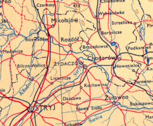 Жидачівщина на карті Польщі та навколишніх земель 1943.png