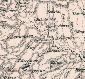 Жидачівщина на карті Галичини 1846.png