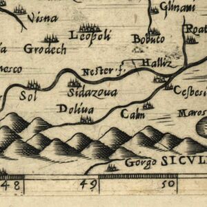 Жидачівщина на карті Польщі 1565.jpg