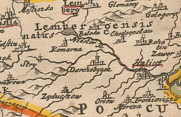 Жидачівщина карта 1692