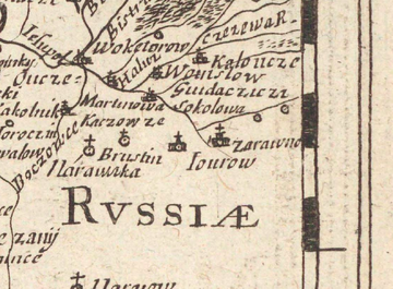 Жидачівщина на карті Боплана 1660