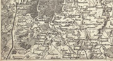 Жидачівщина на карті Львівщини 1824