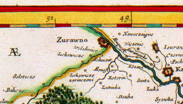 Жидачівщина на карті Покуття 1662