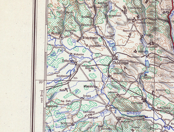 Жидачівщина на німецькій карті Львівщини 1944