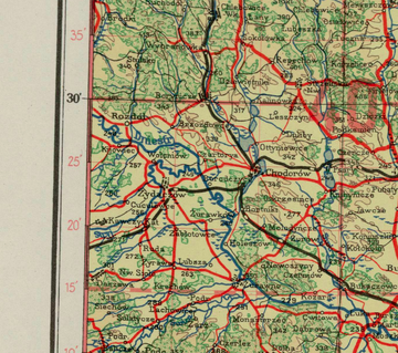Жидачівщина на німецькій карті Чернівеччини 1940