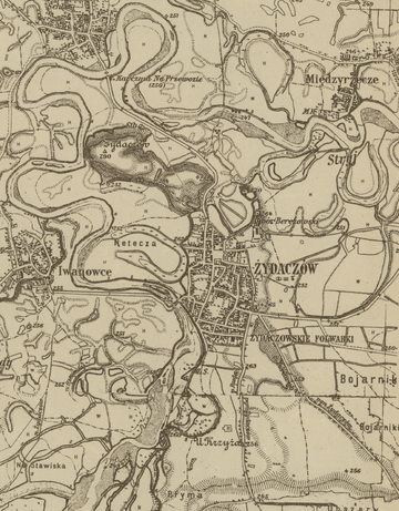 Жидачів карта 1929