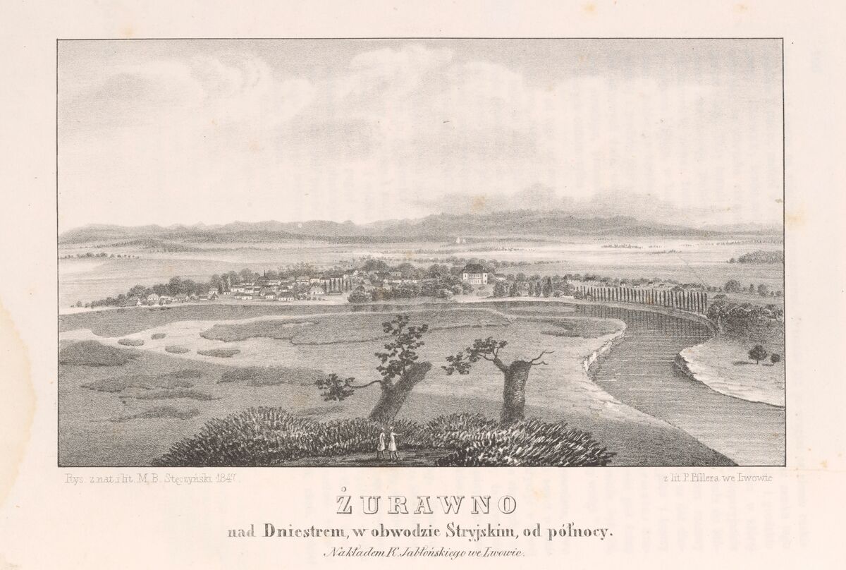 Журавно над Дністром ілюстрація (1847)