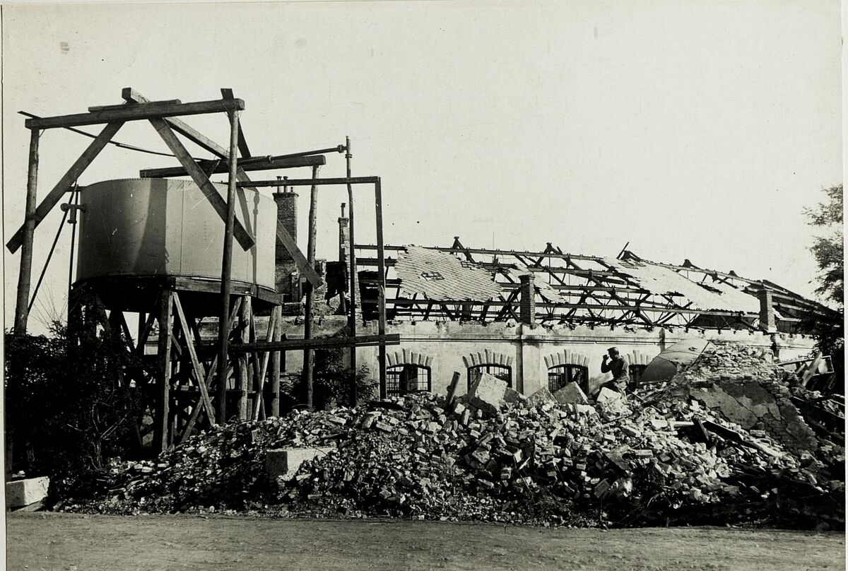 Зруйнована котельня в Ходорові (1915)