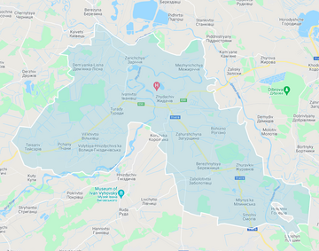 Карта Жидачівської громади
