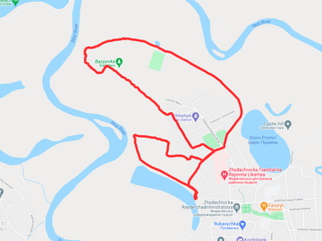 Карта маршруту Zhydachiv Trail 2021