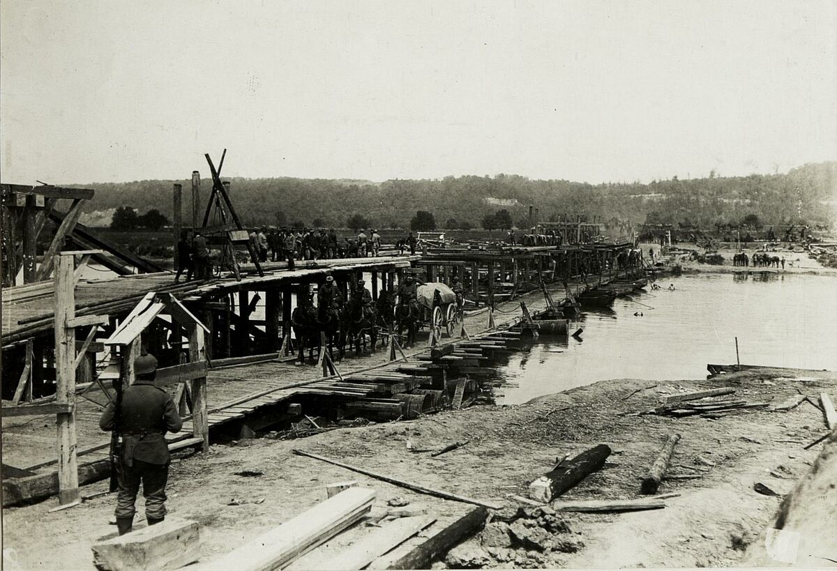Переправа через Дністер в Журавно (1915)