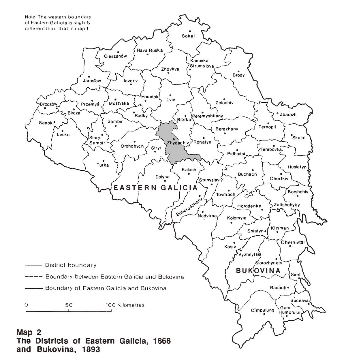 Повіти Східної Галичини (1868)