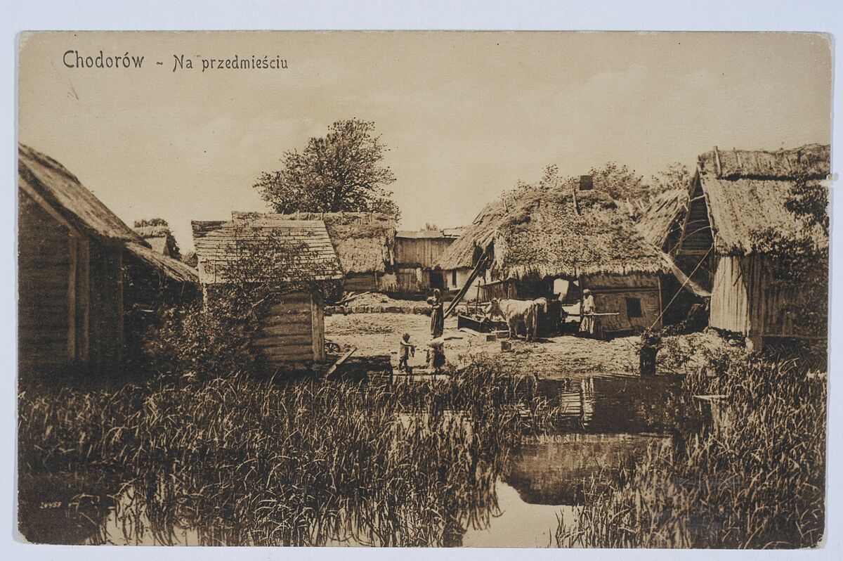 Поштівка На передмісті Ходорова (1918)