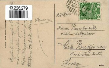 Поштівка Ходорів (1913) (зворот)