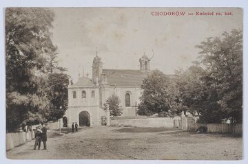Поштівка костел всіх святих Ходорів (1918) (3)