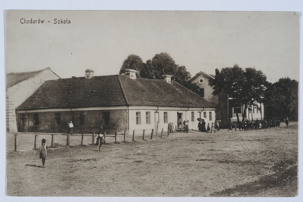 Поштівка школа у Ходорові (1918)
